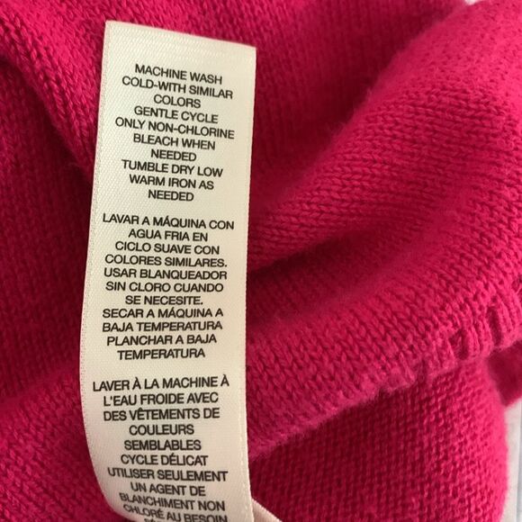 Weekends by Chico’s 1/4 Zip w/ Rhinestones Pink Women’s Sweater Size 1/ M/ 8 - Picture 10 of 10